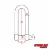 Extreme Max Extreme Max 3006.8207.4 BoatTector Stainless Steel Long D Shackle - 3/8", 4-Pack 3006.8207.4